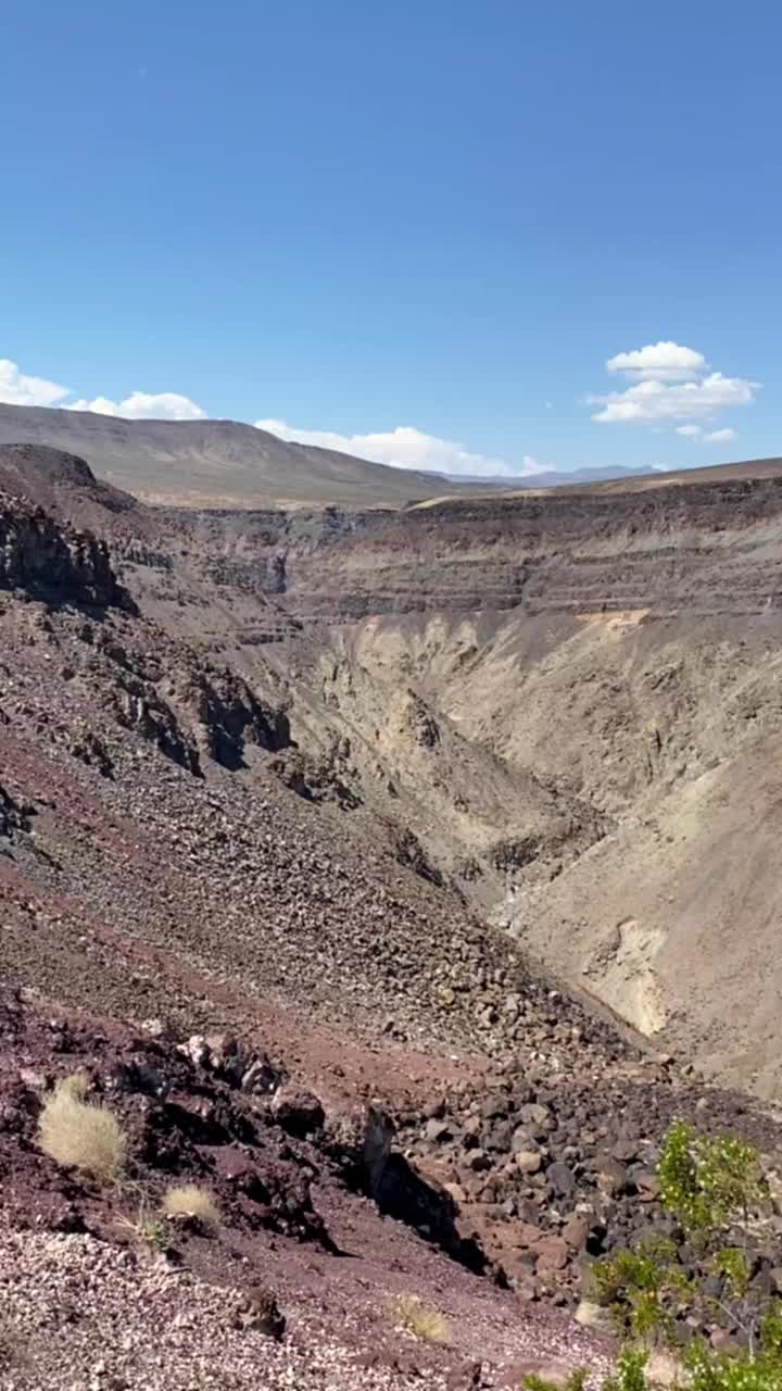 加州死亡谷地形崎岖，以山脉和沙漠为特色，是美国国家公园自然美景的典范。视频素材