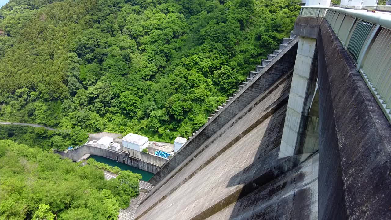 重力坝，浦山大坝视频素材