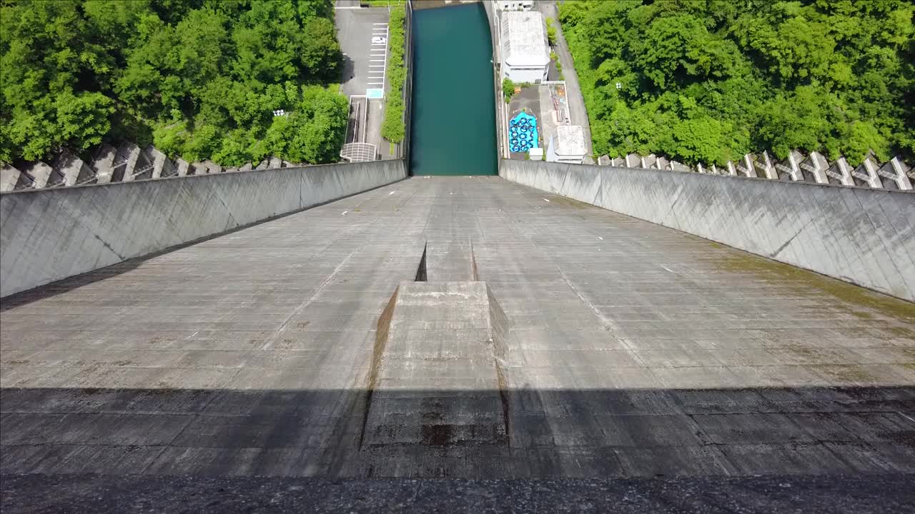 重力坝，浦山大坝视频素材