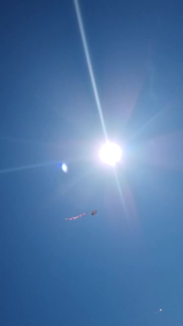 太阳的光束风筝蓝天空绿星期一视频下载