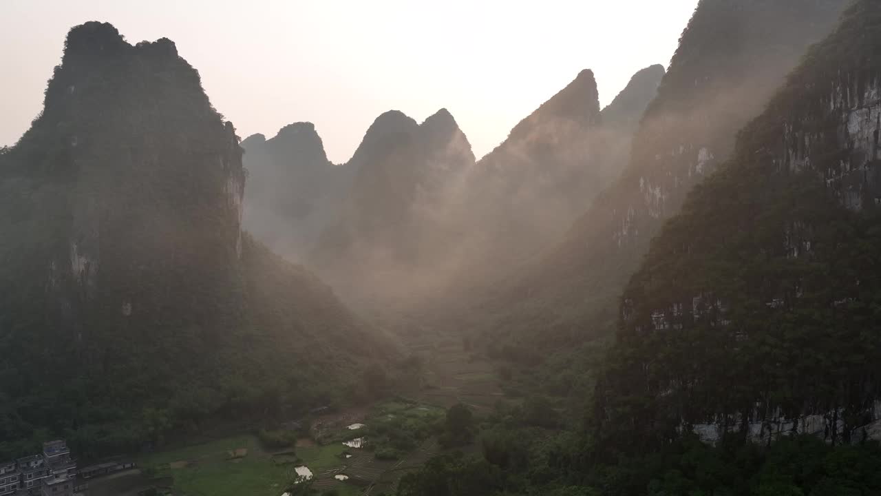 中国阳朔县美丽的风景视频下载