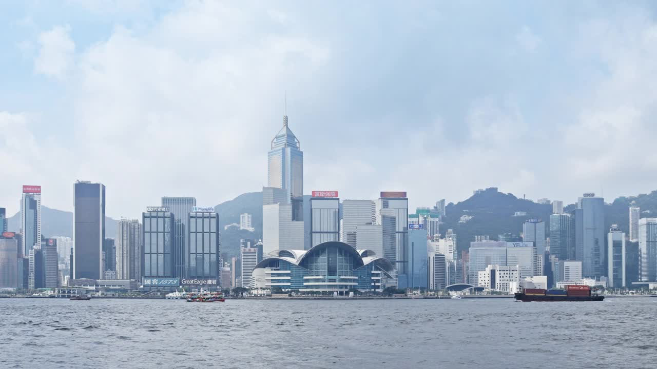 香港在维多利亚港视频素材