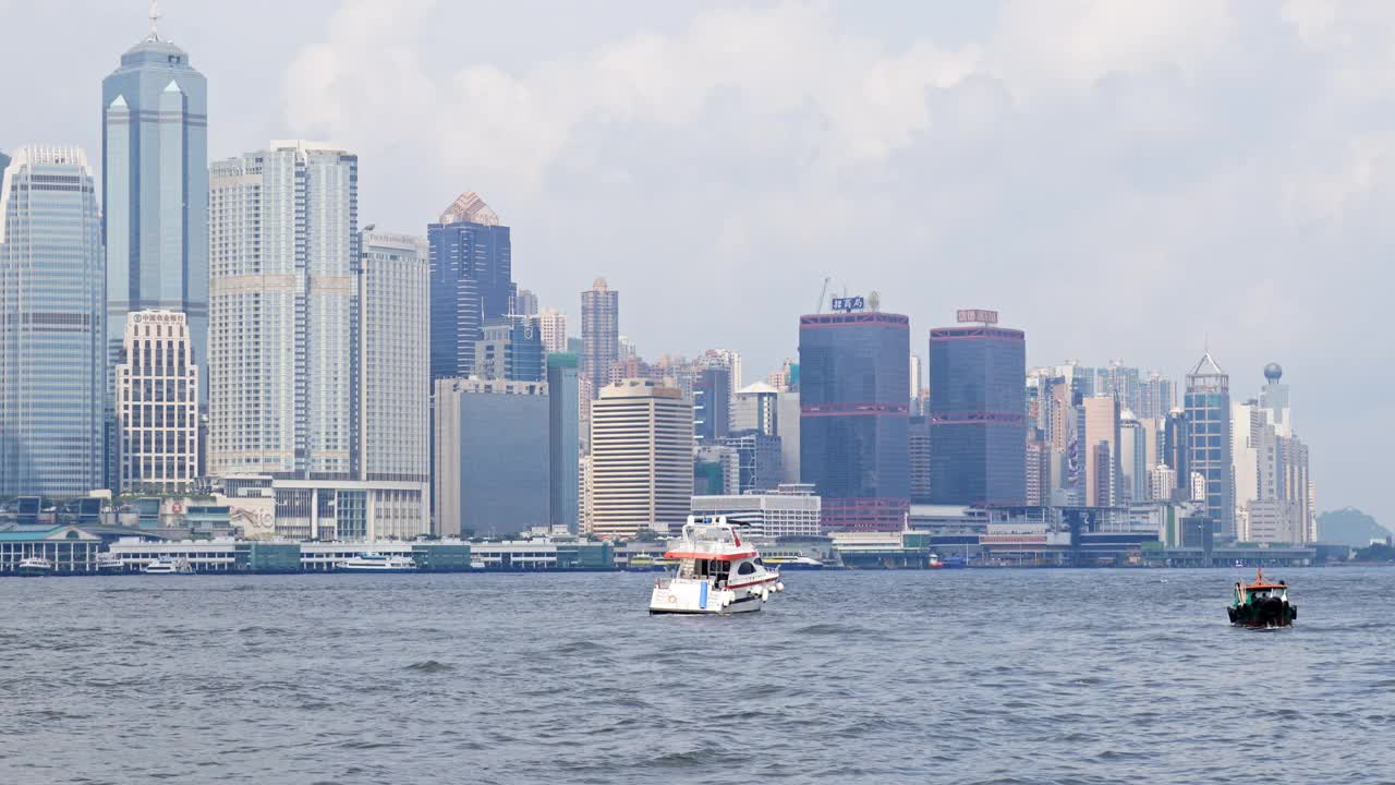 香港在维多利亚港视频素材