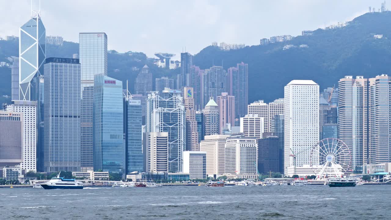 香港在维多利亚港视频素材