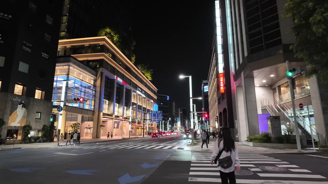 日本日本桥，夜景2024年5月视频下载