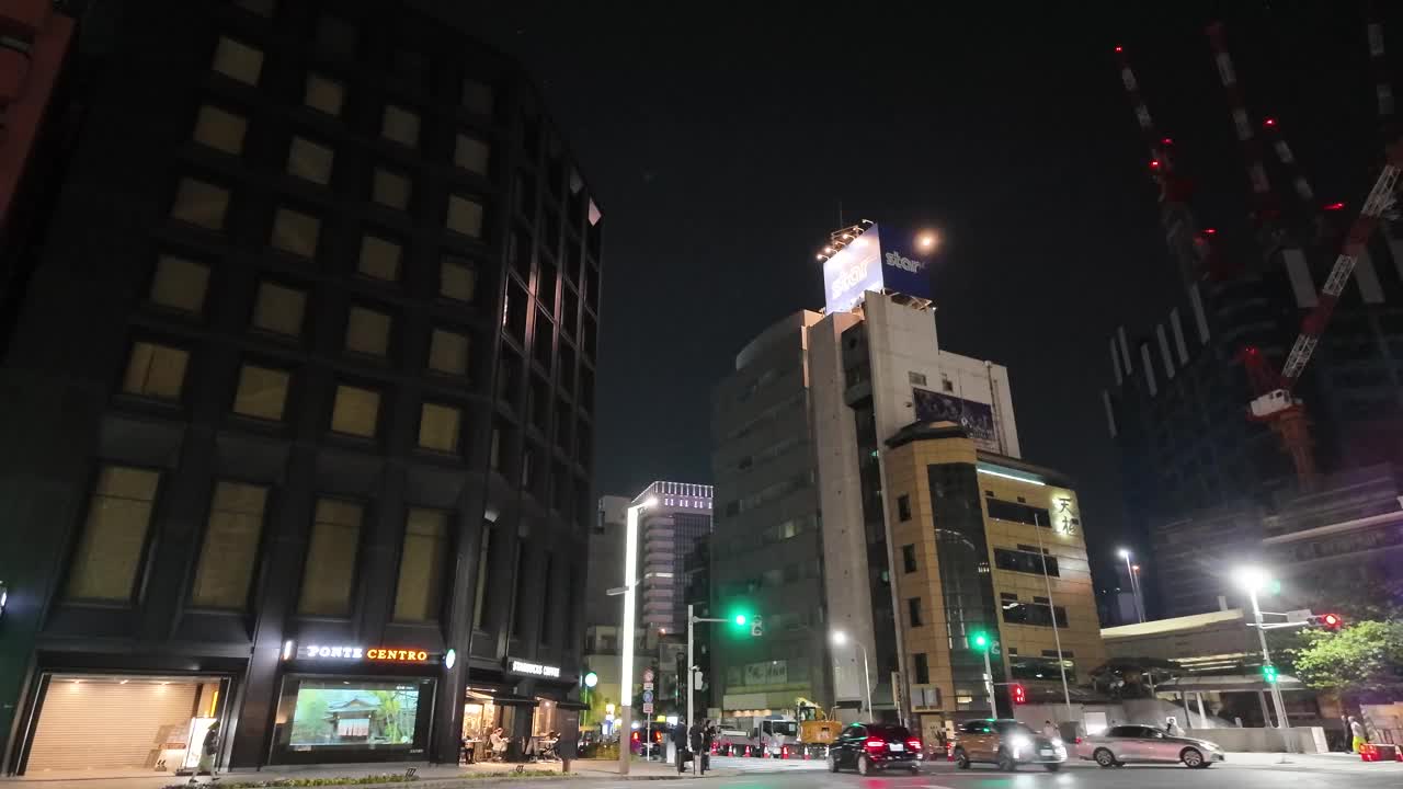 日本日本桥重建，夜景2024年5月视频素材