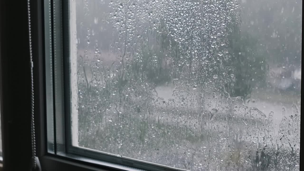 雨天窗景视频下载