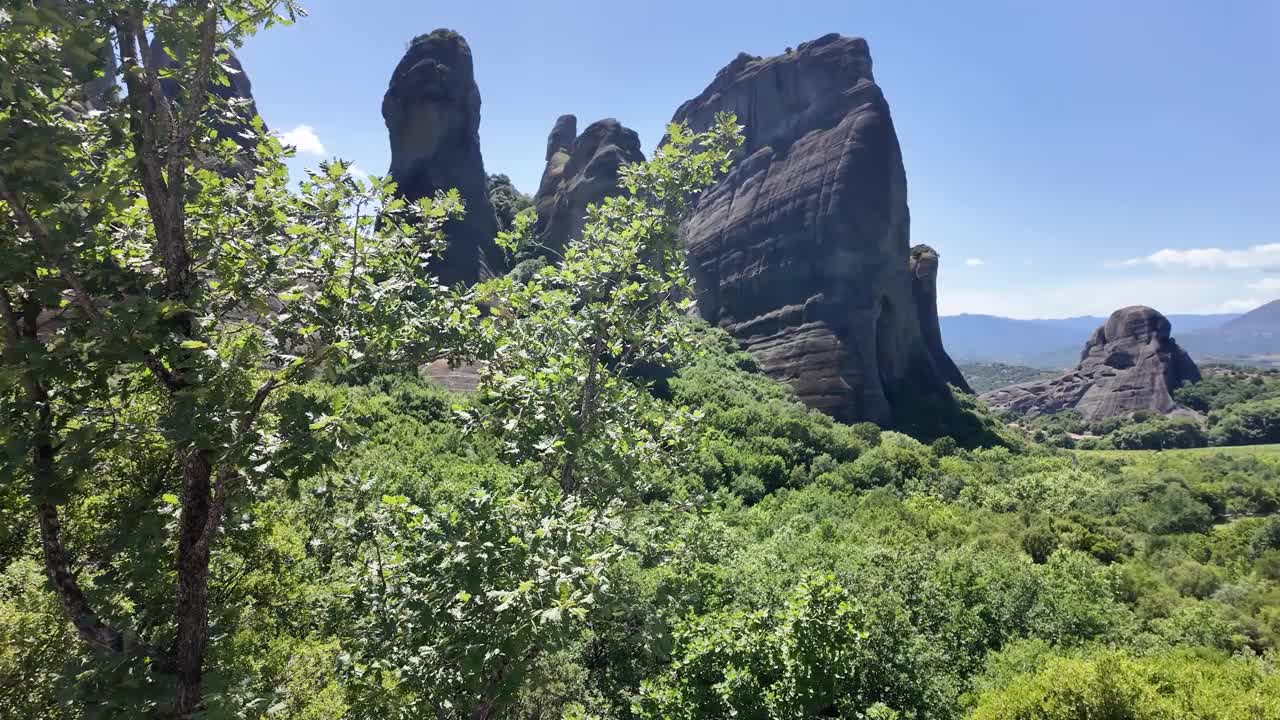 希腊色萨利，迈泰奥拉修道院全景视频素材