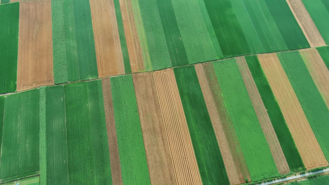 农田鸟瞰图视频素材