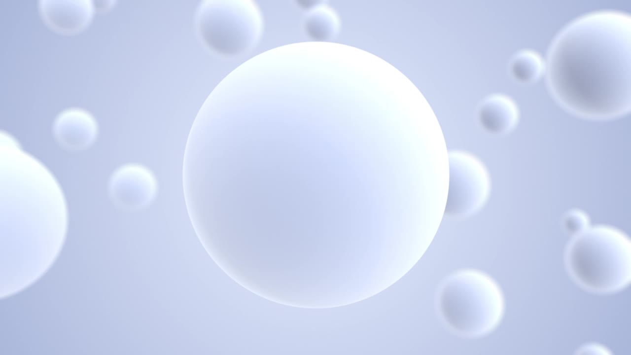 具有复制空间的抽象浮动球体视频下载