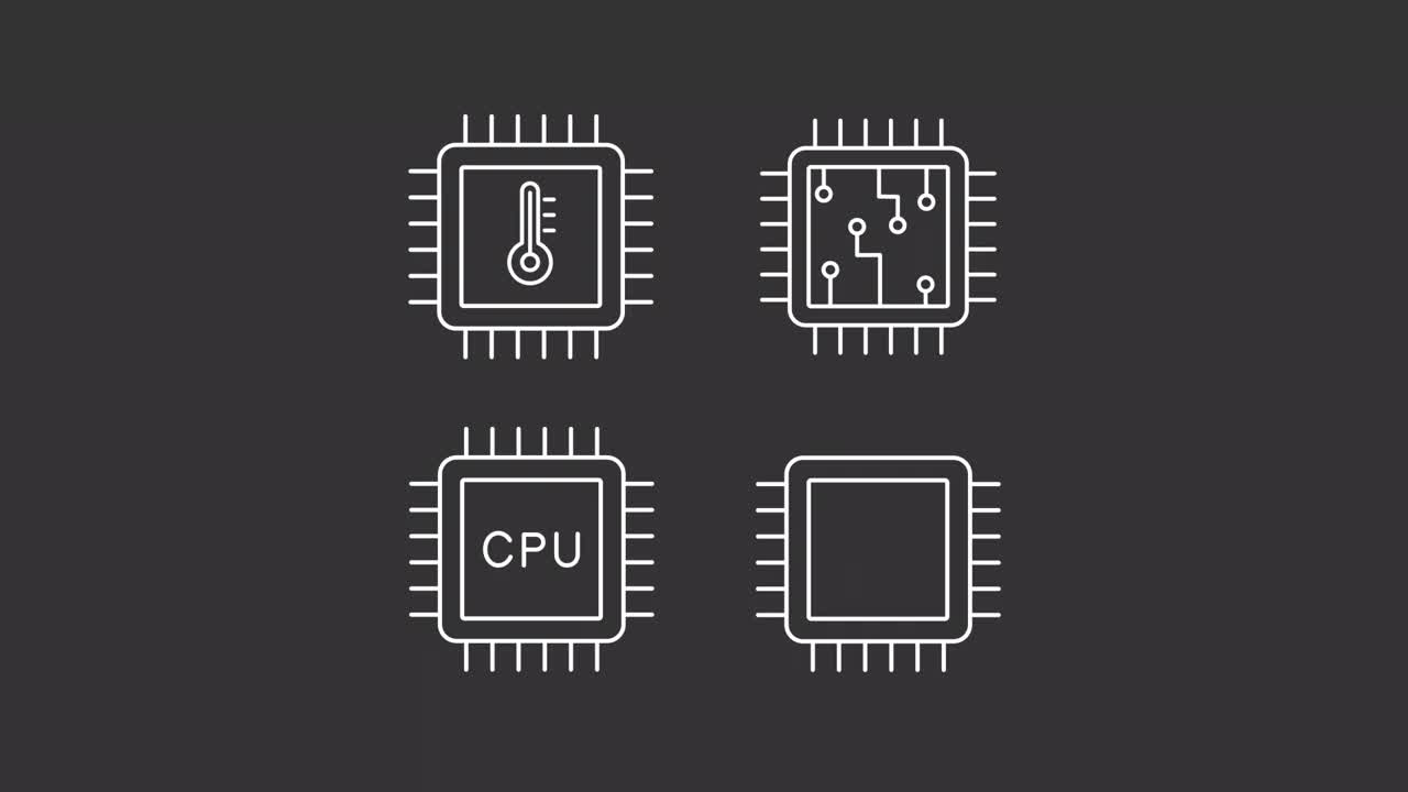 Cpu损坏类型动画库视频素材