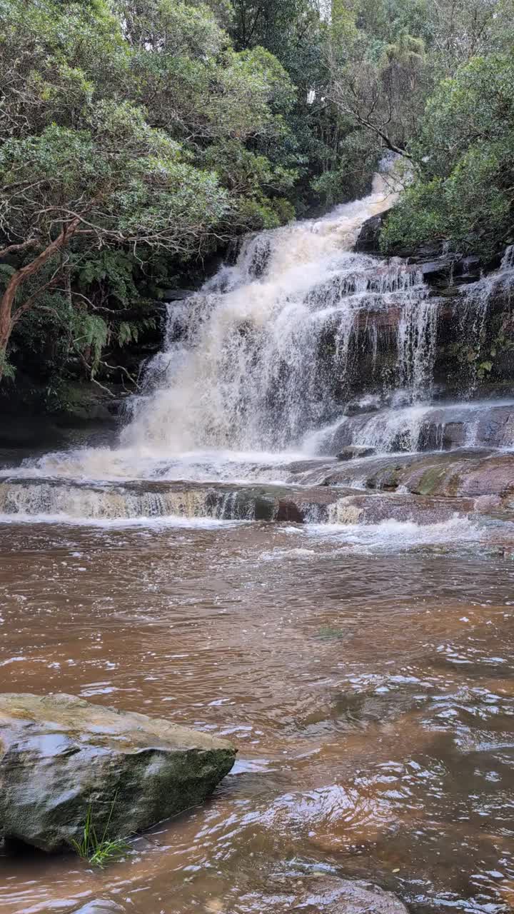 瀑布和池塘视频素材