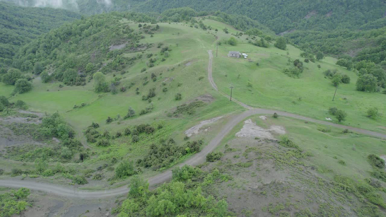 山谷景观，无人机拍摄，希腊视频素材