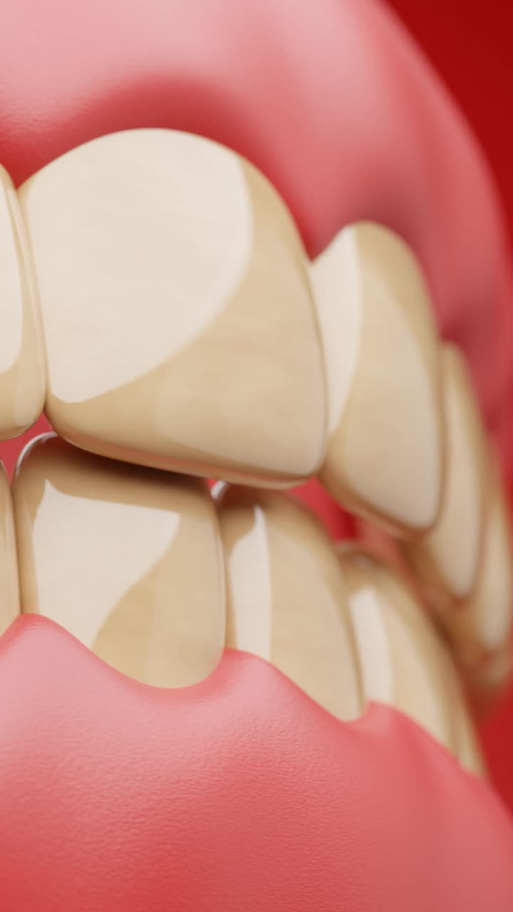 牙齿美白及清洁视频素材