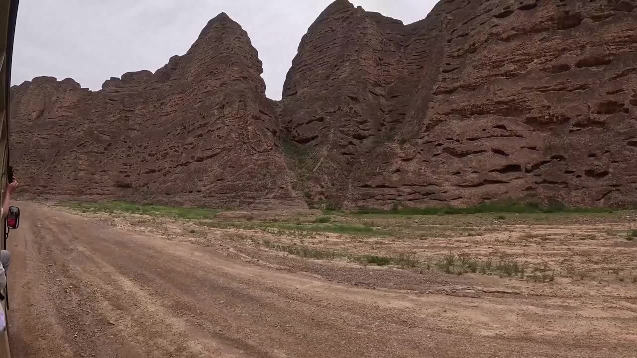 甘肃省黄河石林大峡谷全景视频素材