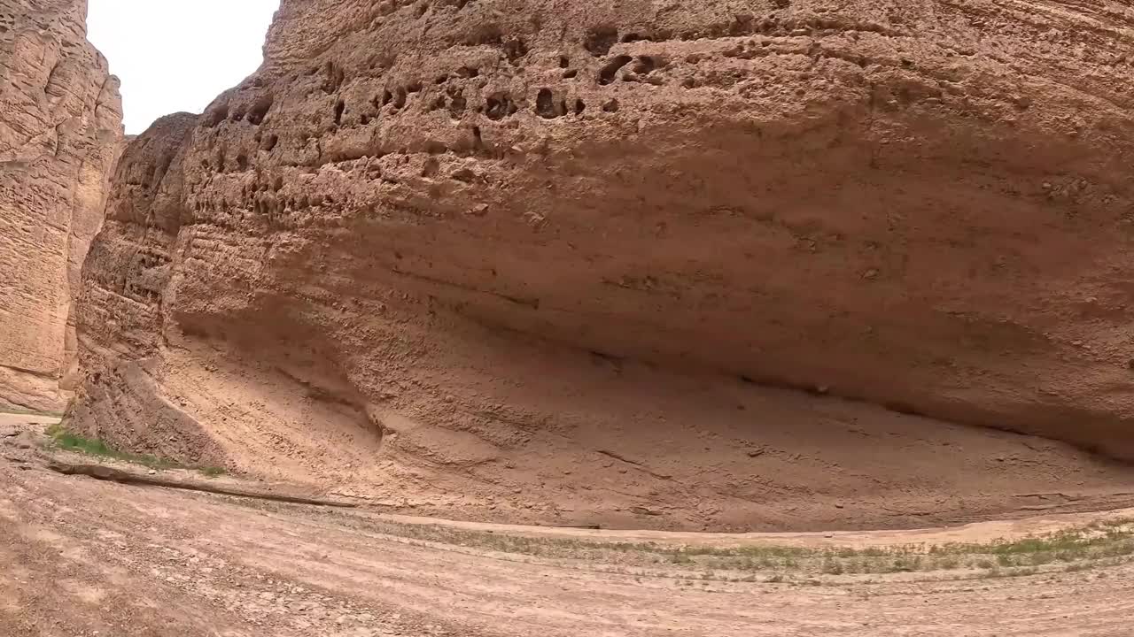 甘肃省黄河石林大峡谷全景视频素材