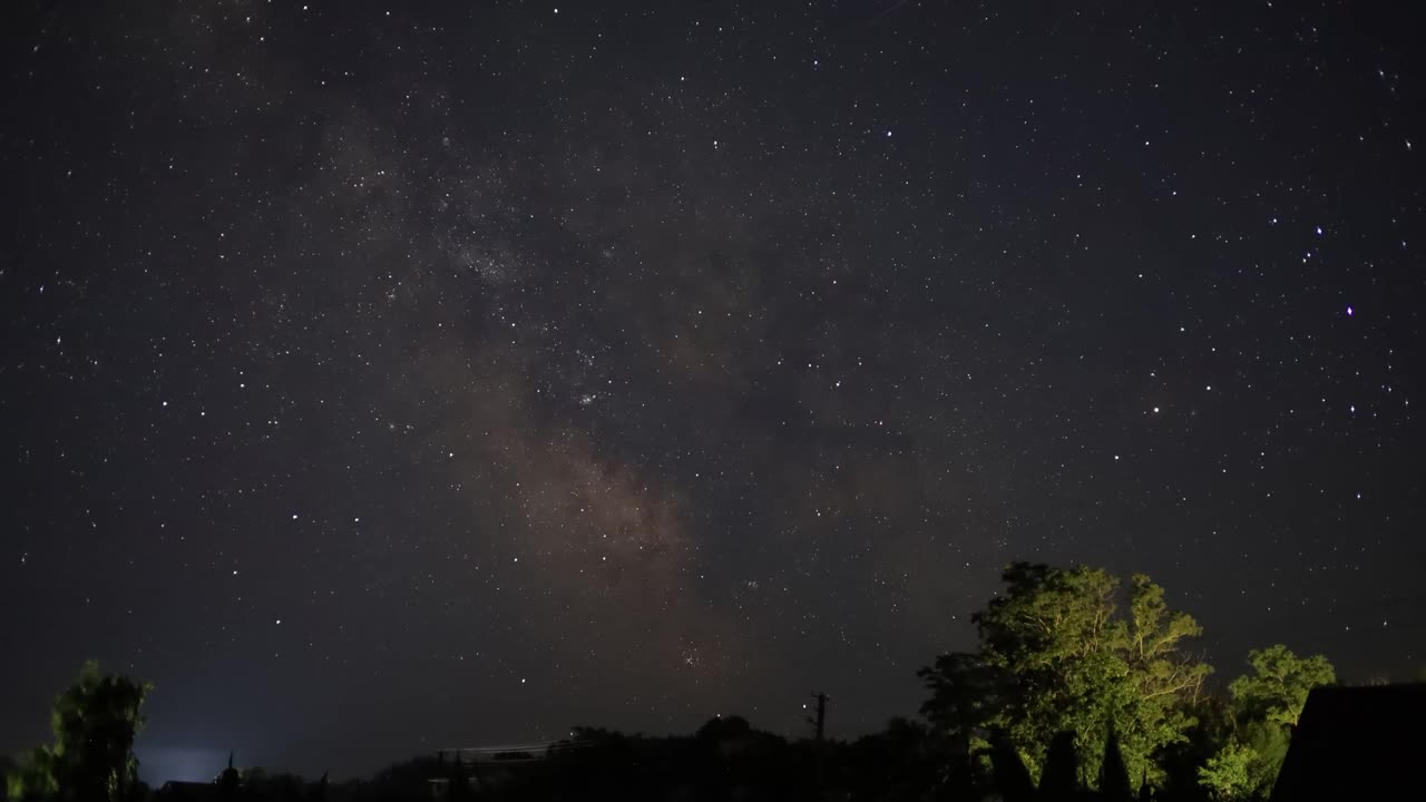 美丽的电影延时拍摄地平线与星星视频下载