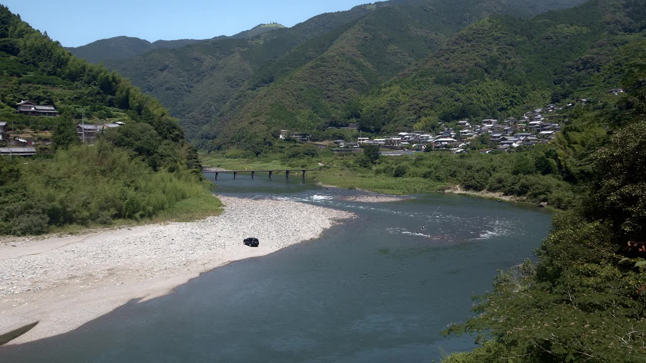 浅尾低潮路口(日本高知县)视频素材