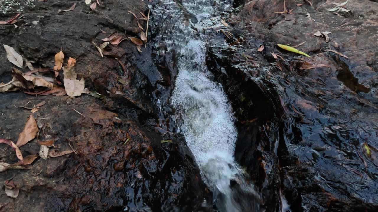 流过岩石的小溪视频素材