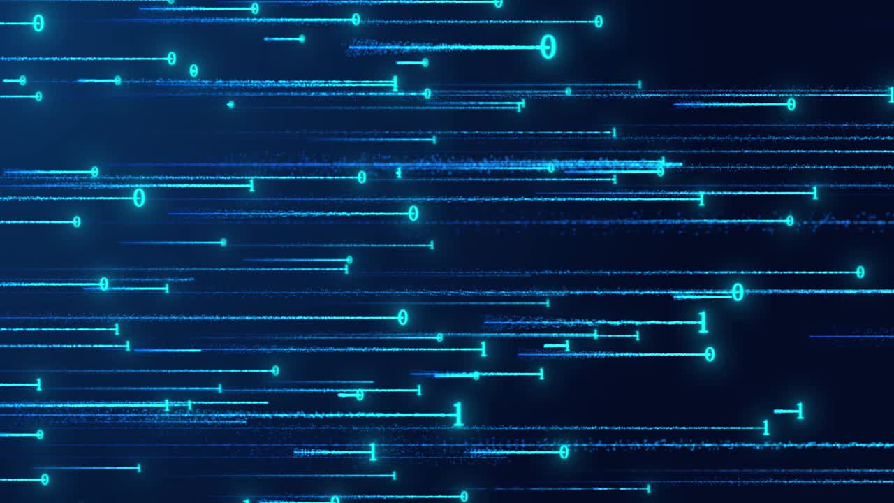 大数据二进制数字雨卷视频素材