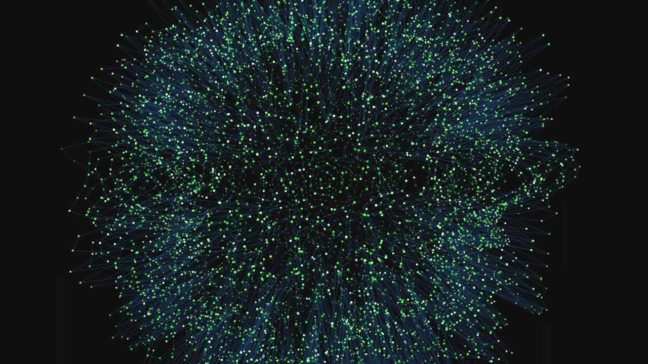 错综复杂的圆网线和点，不断演变视频素材