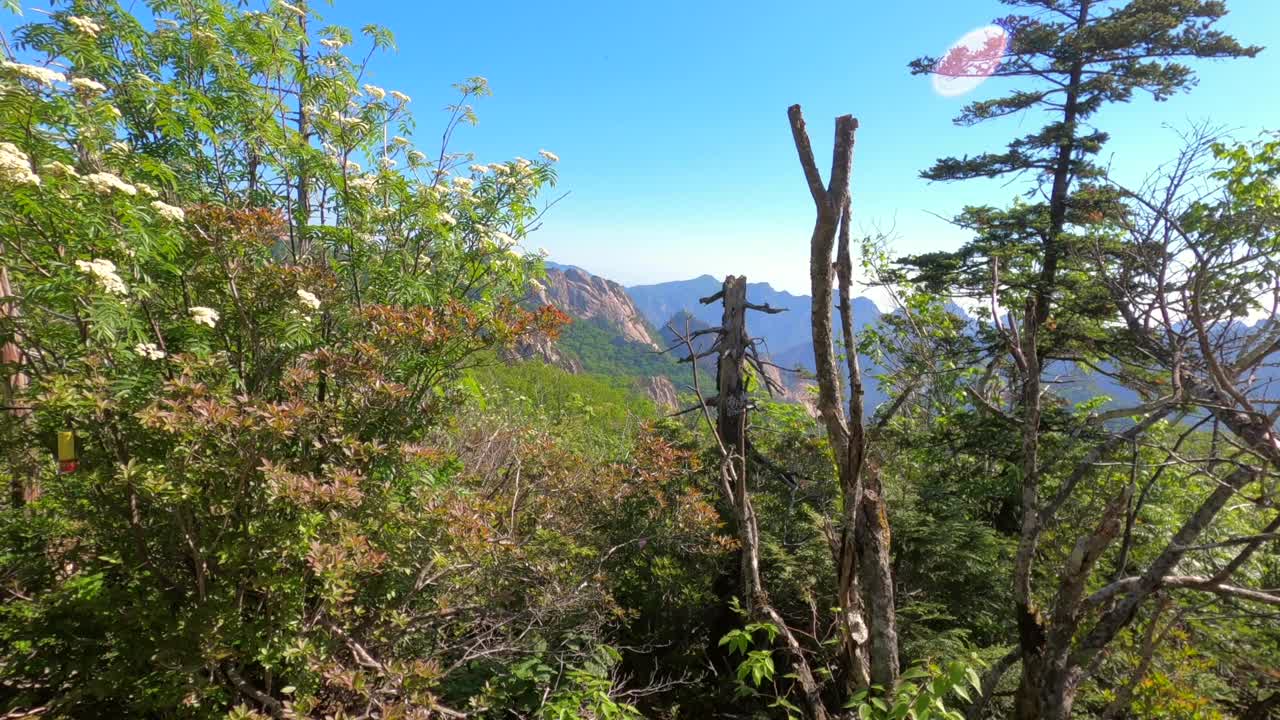 江原道、雪岳山、西丰陵山和自然风光/韩国视频素材