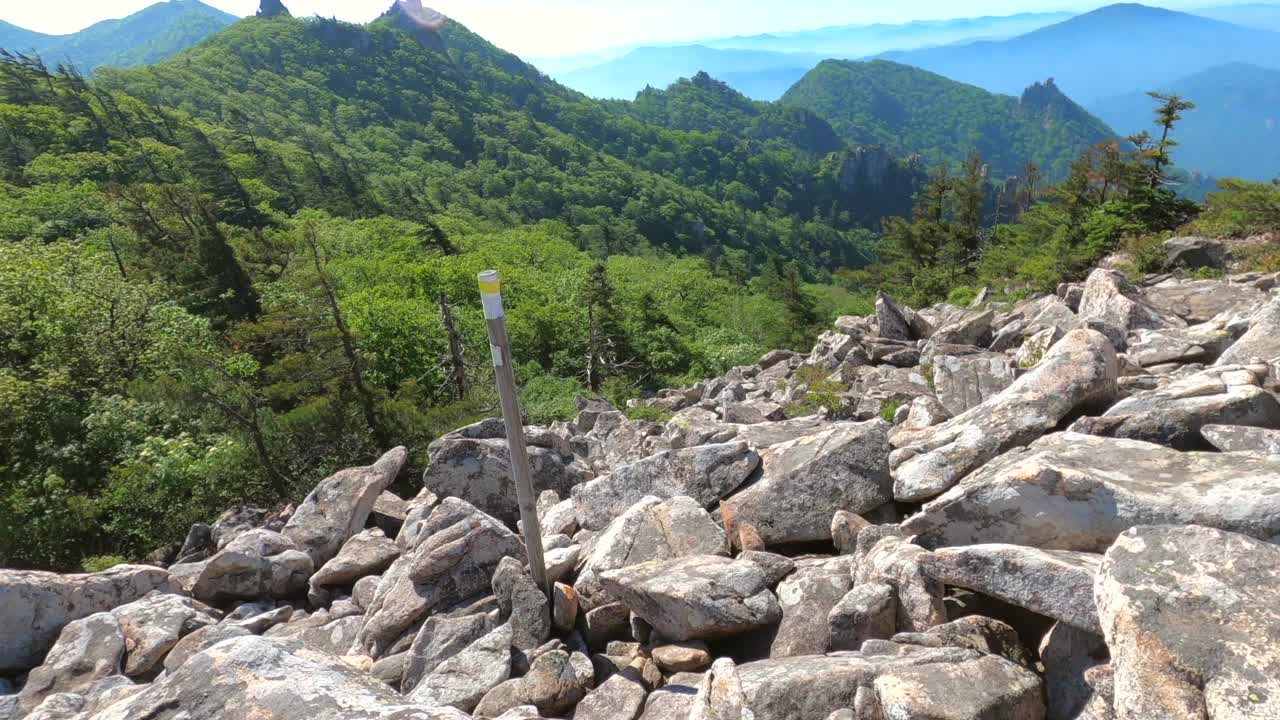 江原道、雪岳山、西丰陵山和自然风光/韩国视频素材