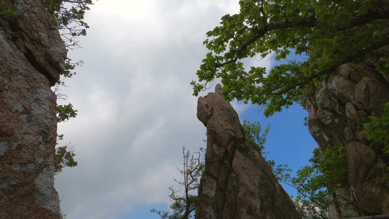 江原道、雪岳山、西丰陵山和自然风光/韩国视频素材