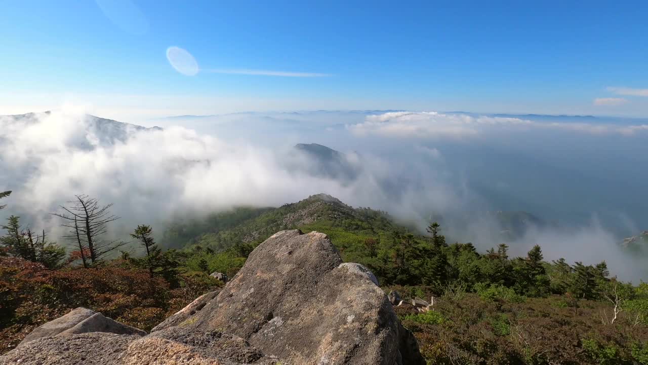 江原道、雪岳山、西丰陵山和自然风光/韩国视频素材