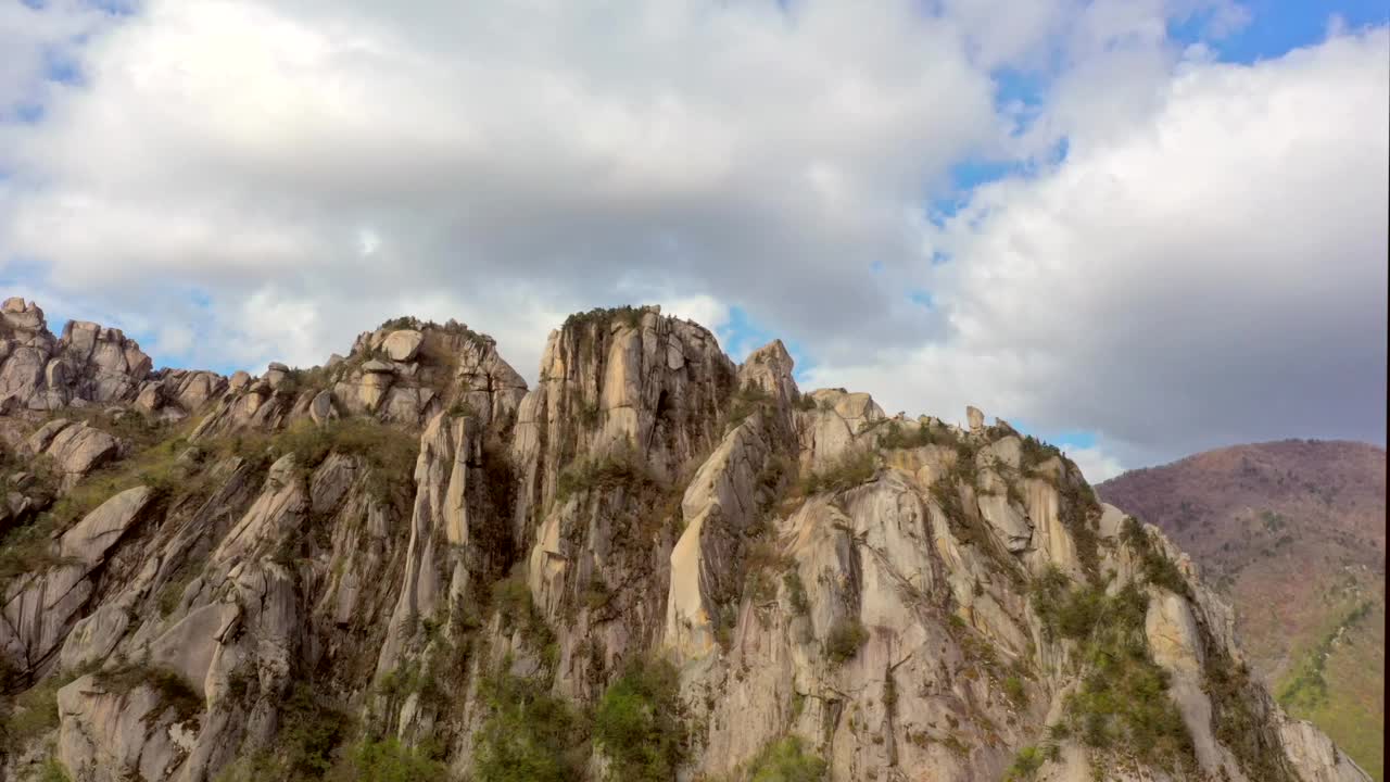 江原道、雪岳山、西丰陵山和自然风光/韩国视频素材