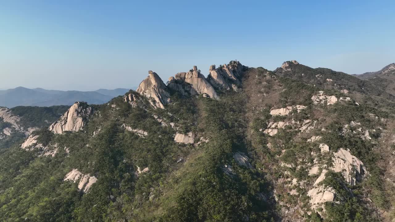 北汉山、五峰和自然风光/韩国视频素材