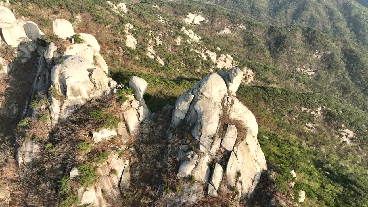 北汉山、五峰和自然风光/韩国视频素材