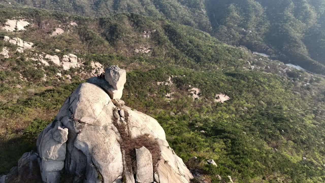 北汉山、五峰和自然风光/韩国视频素材