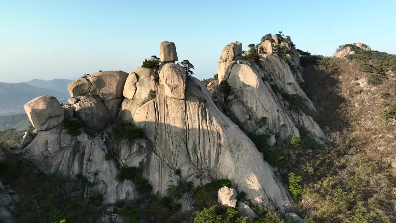 北汉山、五峰和自然风光/韩国视频素材