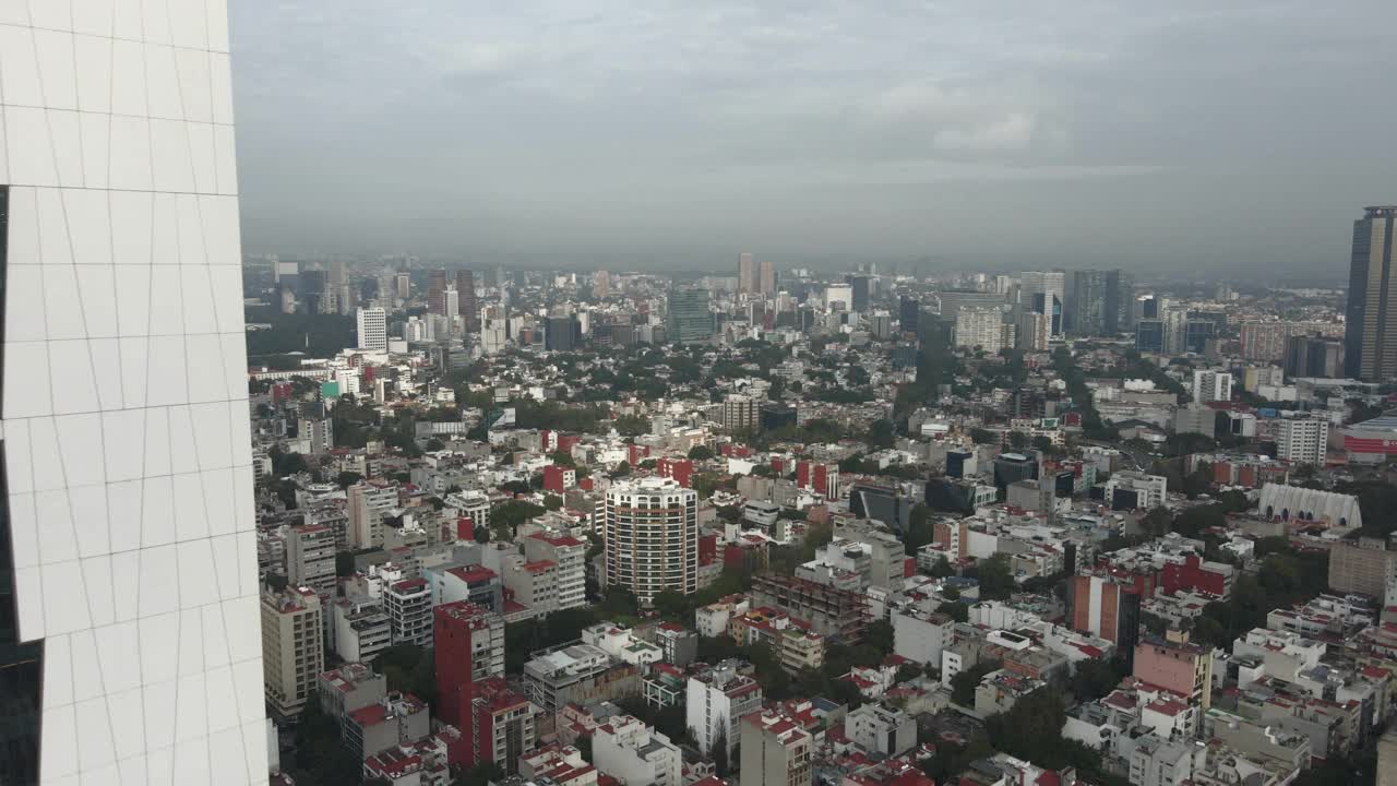 航拍墨西哥城CDMX，无人机查看住宅，建立镜头视频素材