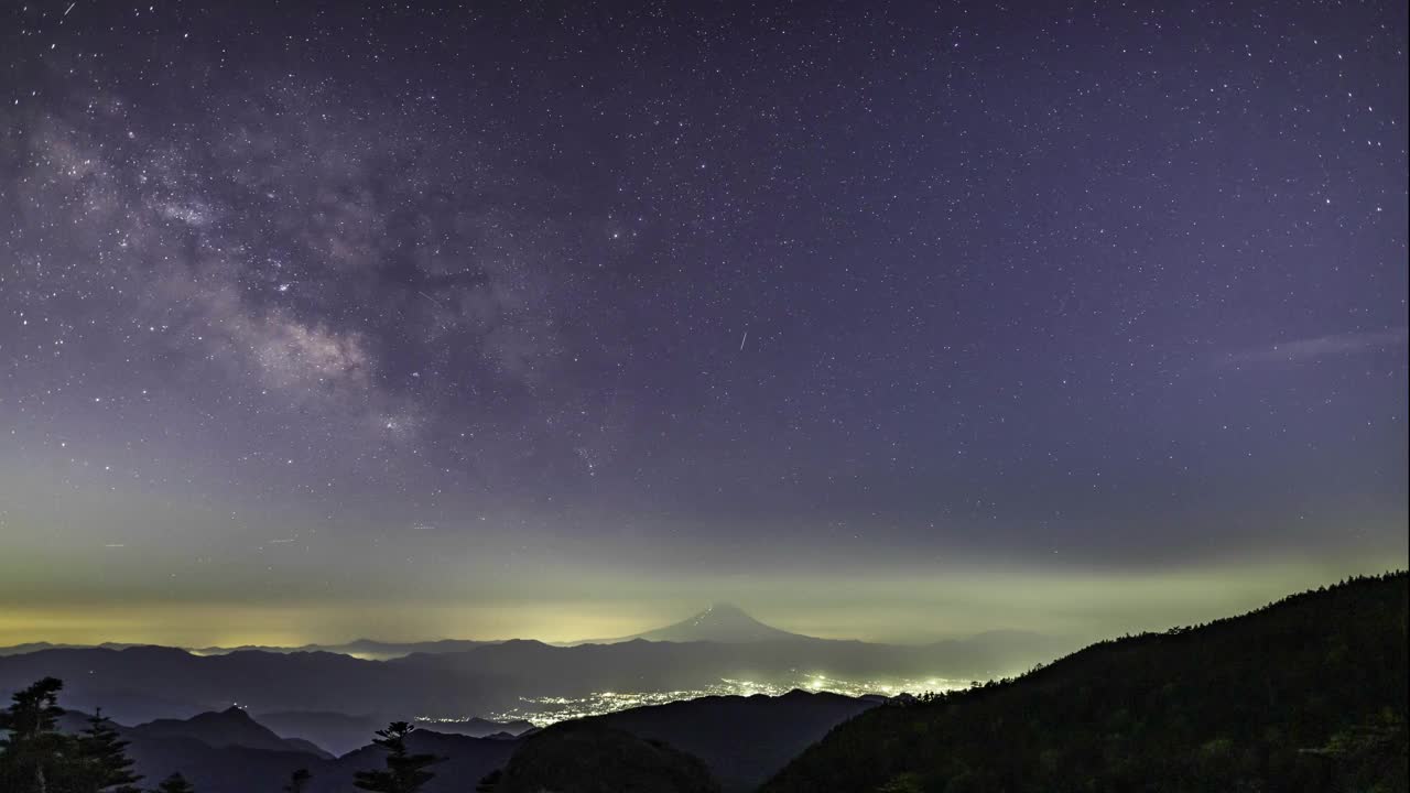 夏季从国武山到富士山的时间间隔视频下载