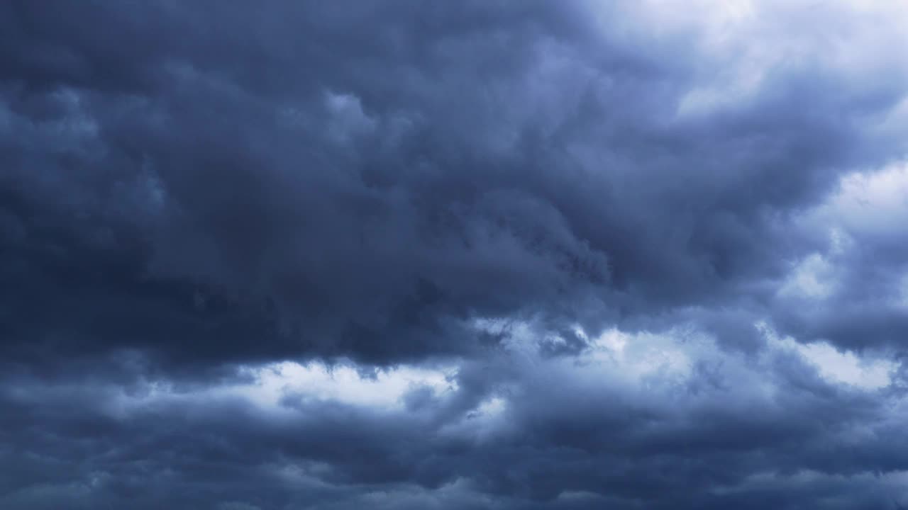 雨云延时4K。风暴天空快速运动。视频下载