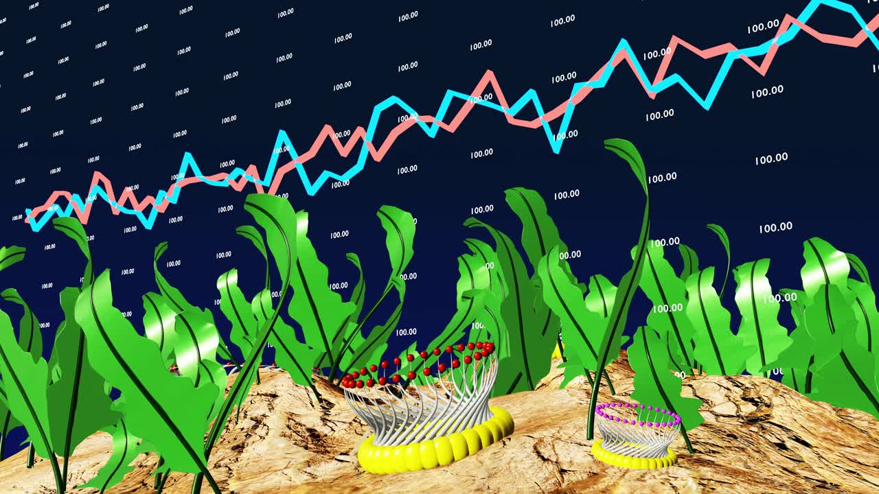 蓝碳信息图，通过种植海藻来减少二氧化碳视频下载