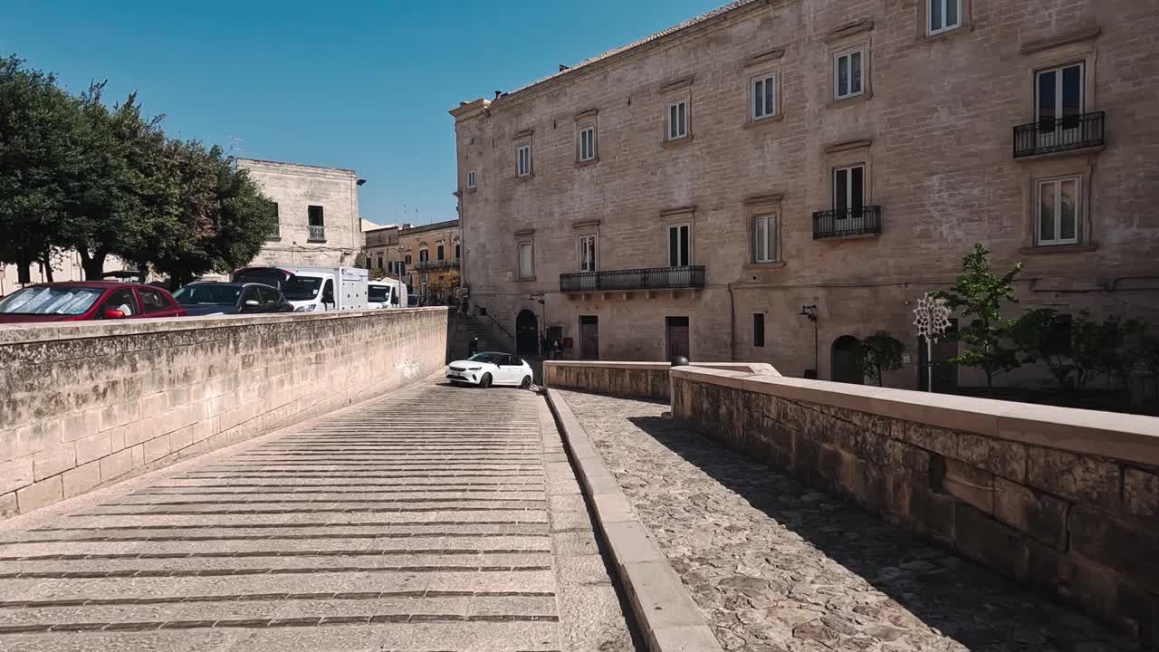 马泰拉历史景观的时空扭曲视频素材