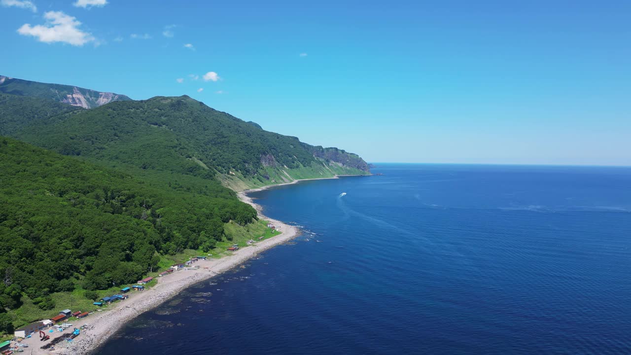 在日本的知子半岛海岸线视频素材