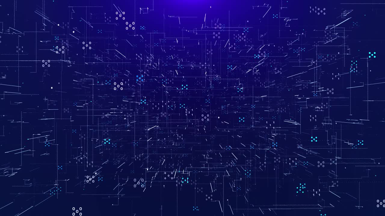 点线金融区块链数据可视化，数字产品，科技活动。背景技术。视频素材