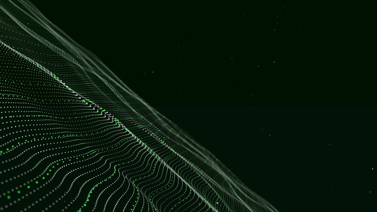 数字网络高科技信息流线景观波大数据技术、工程、科学视频素材