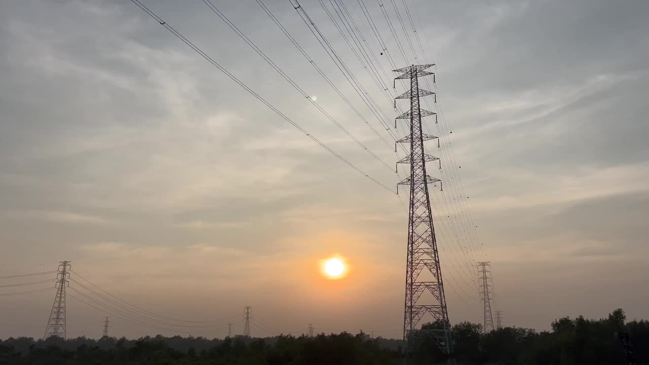 电力的背景。电力行业。能源危机背景视频素材