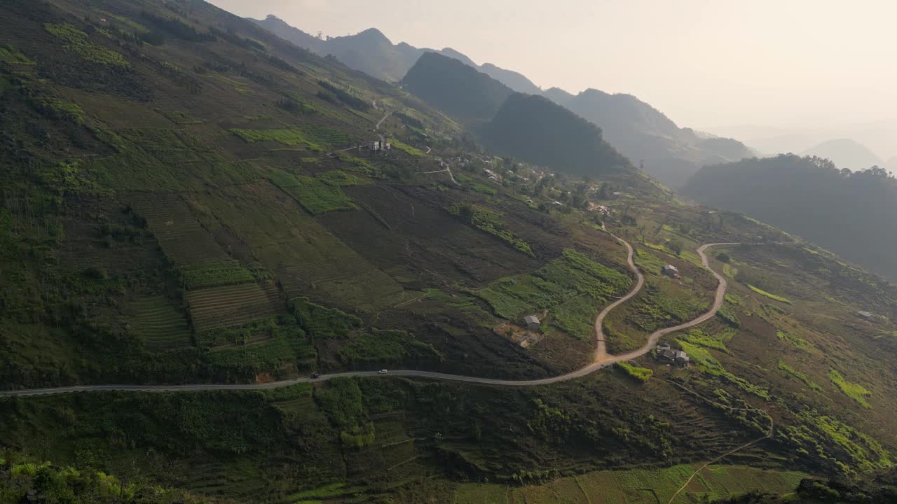 越南北部河江风景，无人机航拍视频素材