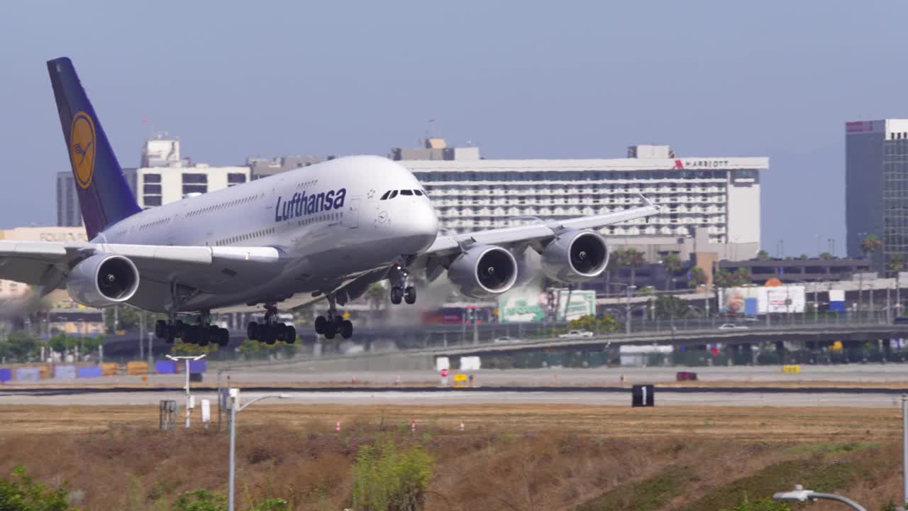 汉莎航空A380-800着陆视频下载