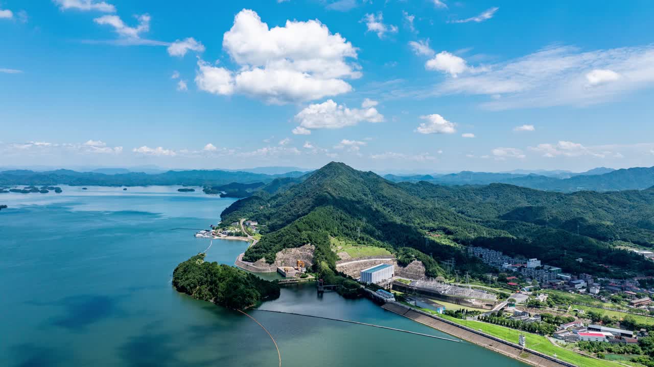 中国千岛湖风景区航拍图视频下载