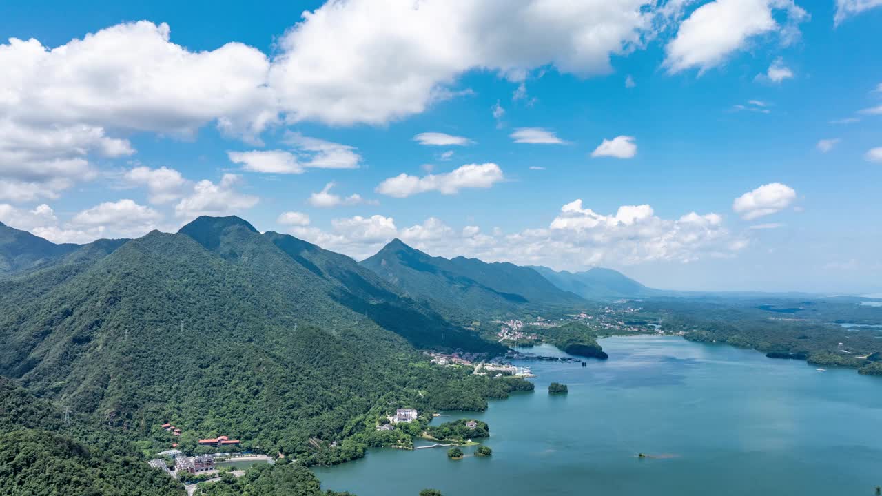 中国千岛湖风景区航拍图视频素材