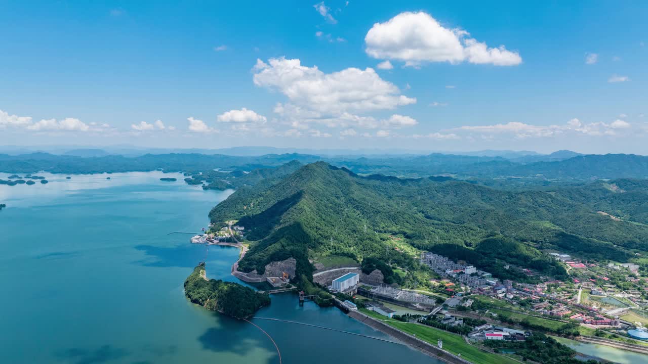 中国千岛湖风景区航拍图视频素材