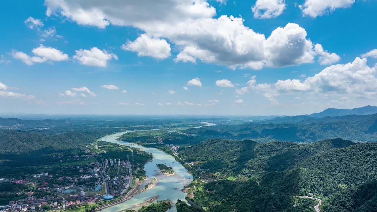 中国千岛湖风景区航拍图视频下载