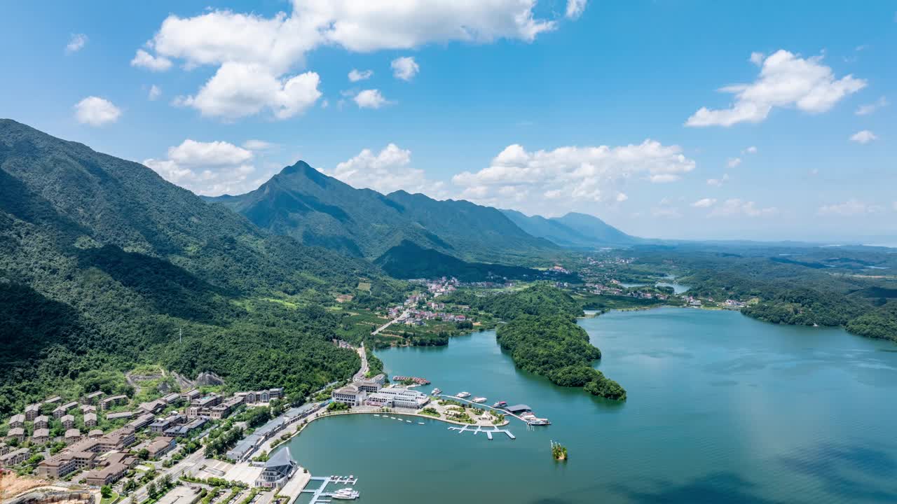 中国千岛湖风景区航拍图视频素材